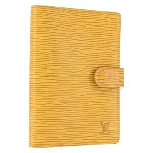 LOUIS VUITTON Epi Agenda PM Day Planner Cover Yellow R20059 LV Auth 146025